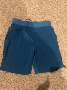 Lululemon T.H.E. para hombre Pantalones Cortos 9" *Sin Forro Azul Textura Vivid Aqua Talla Grande - Imagen 1 de 3