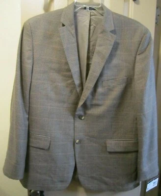 CHAQUETA BLAZER ABRIGO DEPORTIVO NUEVA TALLA 46R CLUB ROOM MARRÓN VENTANA 2 BTN, NUEVA CON ETIQUETAS $250 Foto 1 de 4