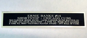 Ernie Banks Chicago Cubs Nameplate For A Baseball Photo Plaque 1.5" X 6" - Picture 1 of 12