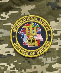 Patch "International Legion Ukraine" m. Flaggen Klett Ukrainische Armee ZSU NATO