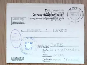 Brief Kriegsgefangenenpost von Stalag VI G Bonn Kdo 560 / Unzulässiger Stempel - Bild 1 von 3