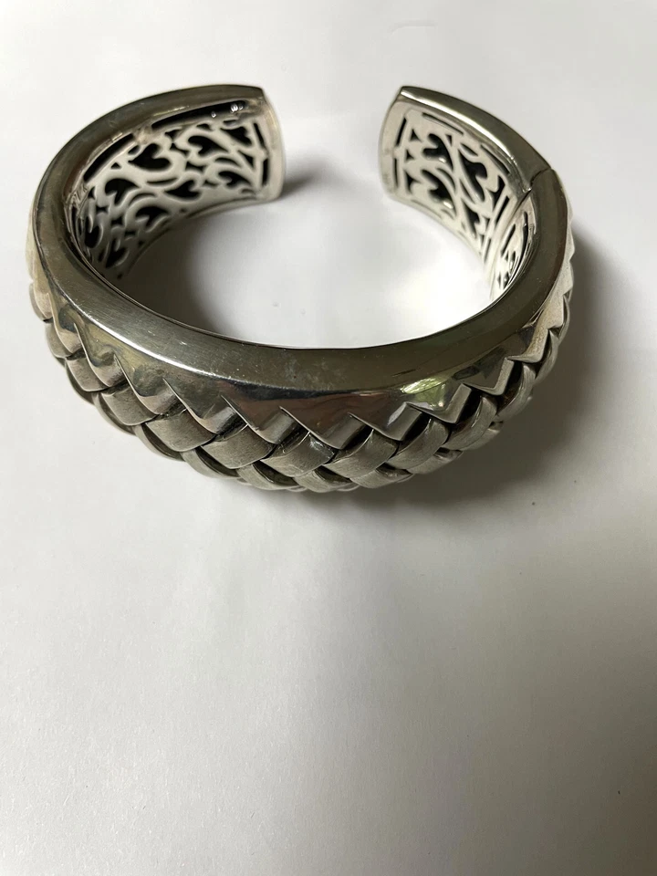 Brazalete tejido cesta esterlina Scott Kay Foto 1 de 4