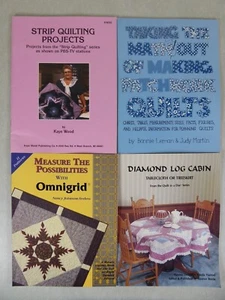 Quilting Books Patterns Projects Patchwork Diamond Log Cabin Omnigrid NICE Cond. - Picture 1 of 10