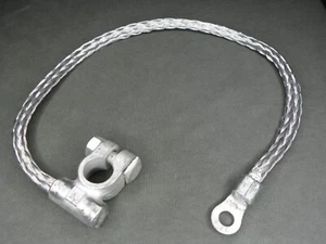 Braided Negative Battery Earth Strap 450mm 18 inch 130 Amp - Picture 1 of 3