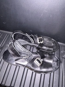 FLY LONDON LEATHER STRAP SANDALS MADE IN PORTUGAL SZ 38 8 - Picture 1 of 9