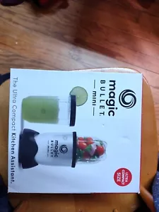 Magic Bullet Mini NIB Compact Personal Blender Silver Black New Open Box - Picture 1 of 7
