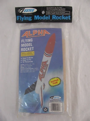 Vintage Estes 12.25" Alpha Flying Model Rocket Kit #1225 NOS - Image 1 of 4