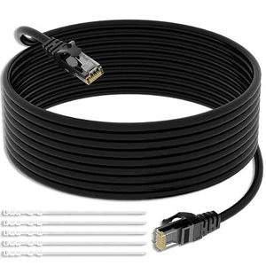CAT5E Câble réseau Ethernet 50 mètres câble réseau et patch étanche à usage e... - Afbeelding 1 van 6