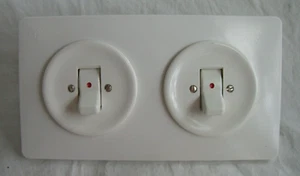 SIMON 32 Vintage doble interruptor blanco - Imagen 1 de 6