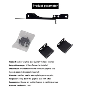 1Set Metal Rack for Dual Fan PCI Slot Cover Bracket for 80 90 120 Vedio Card Fan - Afbeelding 1 van 7