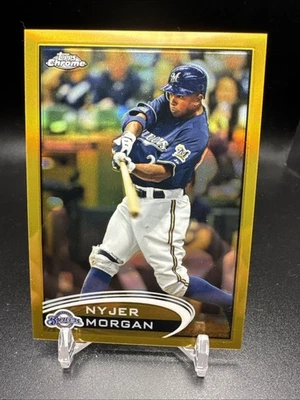 2012 Topps 铬金折射器 #121 Nyjer Morgan /50 — 第 1/2 张图片