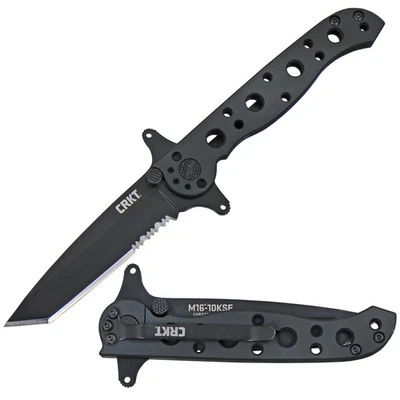 CRKT Taschenmesser "M16-10 Special Forces Black" Edelstahl Teilwellenschliff - Bild 1 von 4