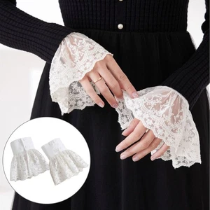 Detachable Sleeve Cuffs Lace Fake Cuff New Sweater Decoration  Autumn Winter - Picture 1 of 8