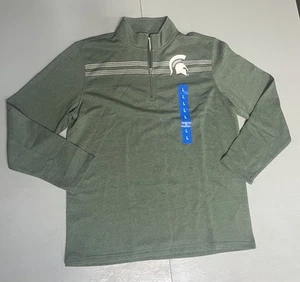 Michigan St Spartans Quarter Zip Captivating Jacket Men's Large New With Tags - Picture 1 of 2
