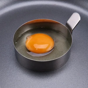 Herramienta de cocina antiadherente de acero inoxidable con anillos redondos para huevos para cocinar - Imagen 1 de 12