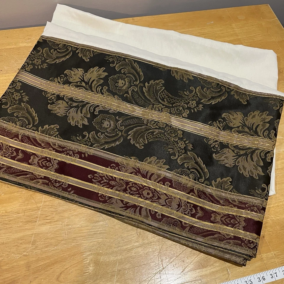 Falda Cama Croscill Majestic Marrón Rico Rubí Damasco Rayas Queen Box Foto 1 de 4