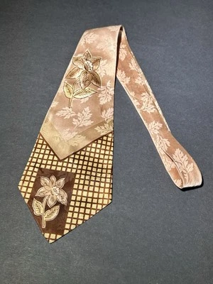 Corbata floral True Vintage Argersingers/ Gloversville para hombre usada Foto 1 de 4