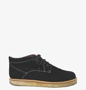 Wild Bunch Oi Polloi Classic Chukka Suede Boots - Crepe Sole - Black - Size UK 9