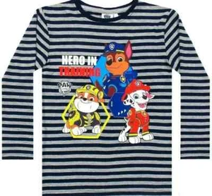 PAW PATROL 116 SHIRT CHASE MARSHALL RUBBLE LANGARM LANGARMSHIRT GESTREIFT - Bild 1 von 4