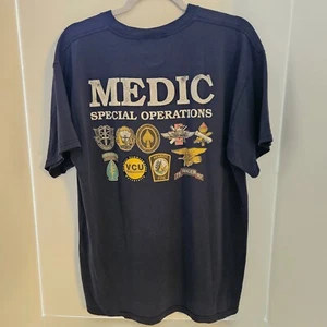 VTG 90s Seal Team Shirt Blue Hanes Single First Responder - Picture 1 of 4