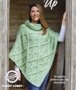ABLE TO CABLE PONCHO KNITTING PATTERN - Picture 1 of 1