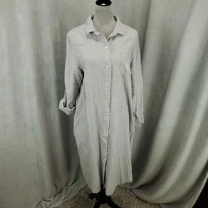 Ralph Lauren LRL House Dress Womens XL Sleep Shirt Button Up Pockets Roll Tab - Picture 1 of 11