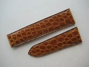 ORIGINAL CARTIER TANK UHRENARMBAND BAND GOLD BRAUN ALLIGATORLEDER 19 x 16 mm - Bild 1 von 7