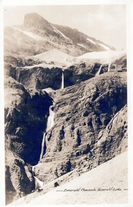 Emerald Cascade Emerald Lake RPPC Echtfoto Hochglanz Postkarte - Bild 1 von 2