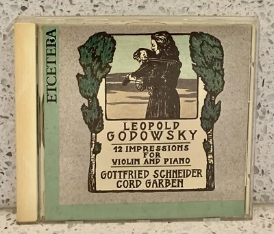 GODOWSKY 12 Impressions for Violin & Piano (CD, EtCetera) SCHNEIDER Cord GARBEN Foto 1 de 3