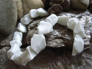 1 x Strang Weißer Achat Nugget Nuggetstrang ohne Verschluss keine Kugeln 2004-1E - Bild 1 von 1