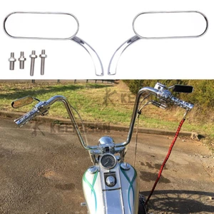 Mini Rear View Mirrors 8MM 10MM For Harley Road King Street Glide Sportster Dyna - Bild 1 von 8