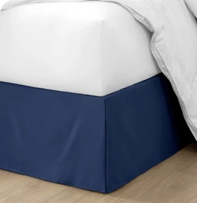 "Falda de cama Room Essentials completa azul marino nueva caída de 14""" Foto 1 de 3