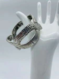 Silberfarbener Armreif Armband - Bild 1 von 6