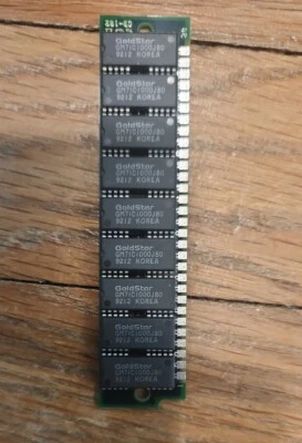 GOLDSTAR GMM791000S-80 1 MB SIMM 30-PIN 80 9-CHIP AMIGA MEMORY RAM - Image 1 of 2