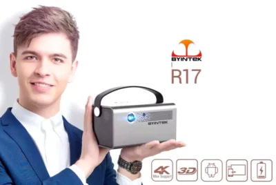 Projector 4K Smart 3D Android WiFi Portable DLP  Full HD 1080P 750ANSI Lumens - Image 1 of 4