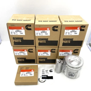 6X Engine Cylinder Piston 4089669 for Cummins 6BT 5.9 Engine w/ Rings Pins Clips - Picture 1 of 3