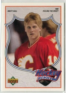 1991-92 Upper Deck Hockey Heroes Insert #2 Brett Hull Calgary Flames - Picture 1 of 2