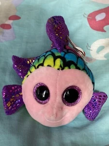 Ty Beanie Boo Flippy the Multicoloured Fish Regular Size Tags RETIRED - Picture 1 of 5