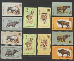 1964 North Vietnam Stamps Wild Animals Sc # 309-314 Imperf. & Perforated MNH    - Picture 1 of 1