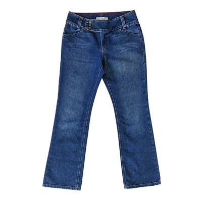 Jean vintage Tommy Hilfiger Hipster Bootcut para mujer 12 denim Y2K bordado a presión Foto 1 de 4