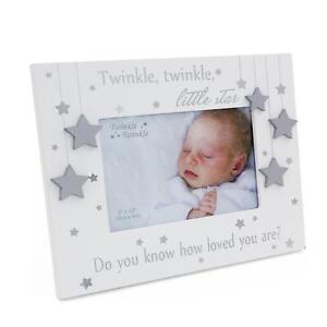 Twinkle Baby Keepsake Photo Frame 5 x 3.5" White and Silver