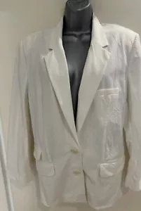 & Other Stories Ivory Oversized Cotton & Linen Blazer Size UK 8-10 - Picture 1 of 14