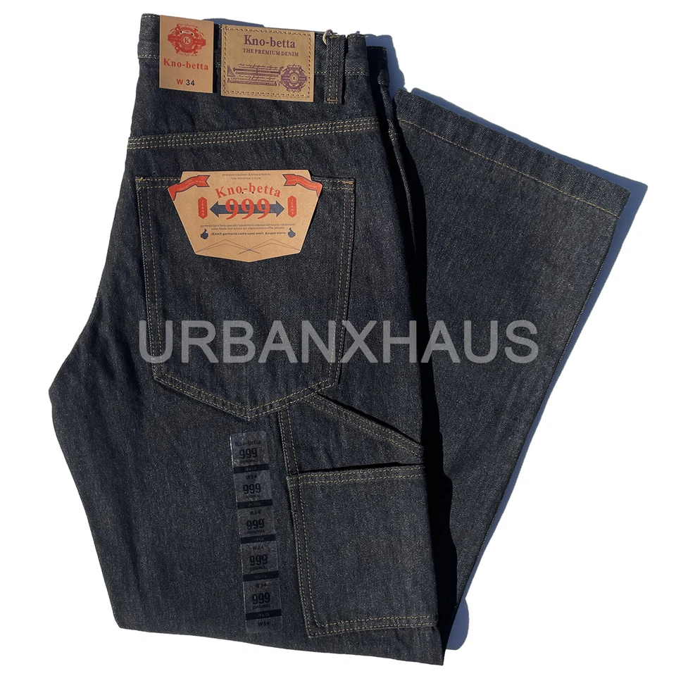 KNO BETTA Men's Loose Fit Carpenter Denim Jeans Baggy Work Pants 30-44 - Image 1 of 1