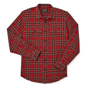 Filson Scout Shirt 20049628 Red Oak Tan Black Gold Blue White Flannel Check CC - Picture 1 of 8