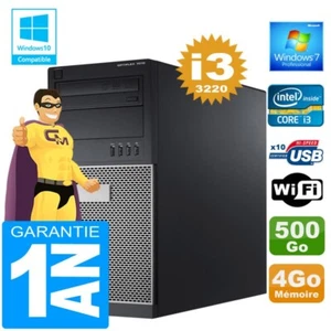 PC tour DELL 7010 Core I3-3220 RAM 4Go Scheibe 500 GB Dvd-Brenner Wifi W7 - Bild 1 von 1