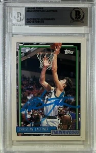 Christian Laettner auto 1993 Topps RC BAS Encapsulated Timberwolves - Picture 1 of 3