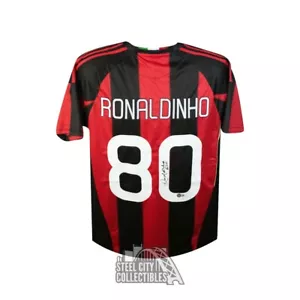Ronaldinho Autographed AC Milan Adidas Soccer Jersey - BAS - Picture 1 of 1