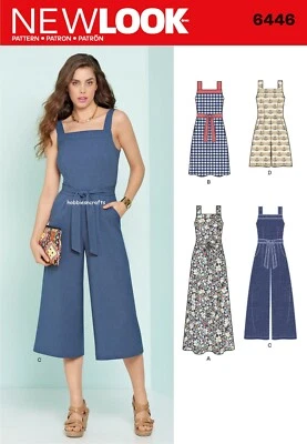NEW LOOK 6446 MISSES' JUMPSUITS & DRESSES Sewing pattern Sizes 6 - 18 - Image 1 of 4