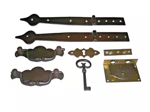 Truhenband, Truhengriff, Schlüsselschild und Schloß , Set 6 teilig - Bild 1 von 4