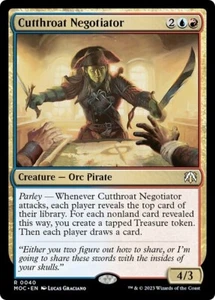 CUTTHROAT NEGOTIATOR mtg NM-M Commander March of The Machine 1 Rare - Picture 1 of 1